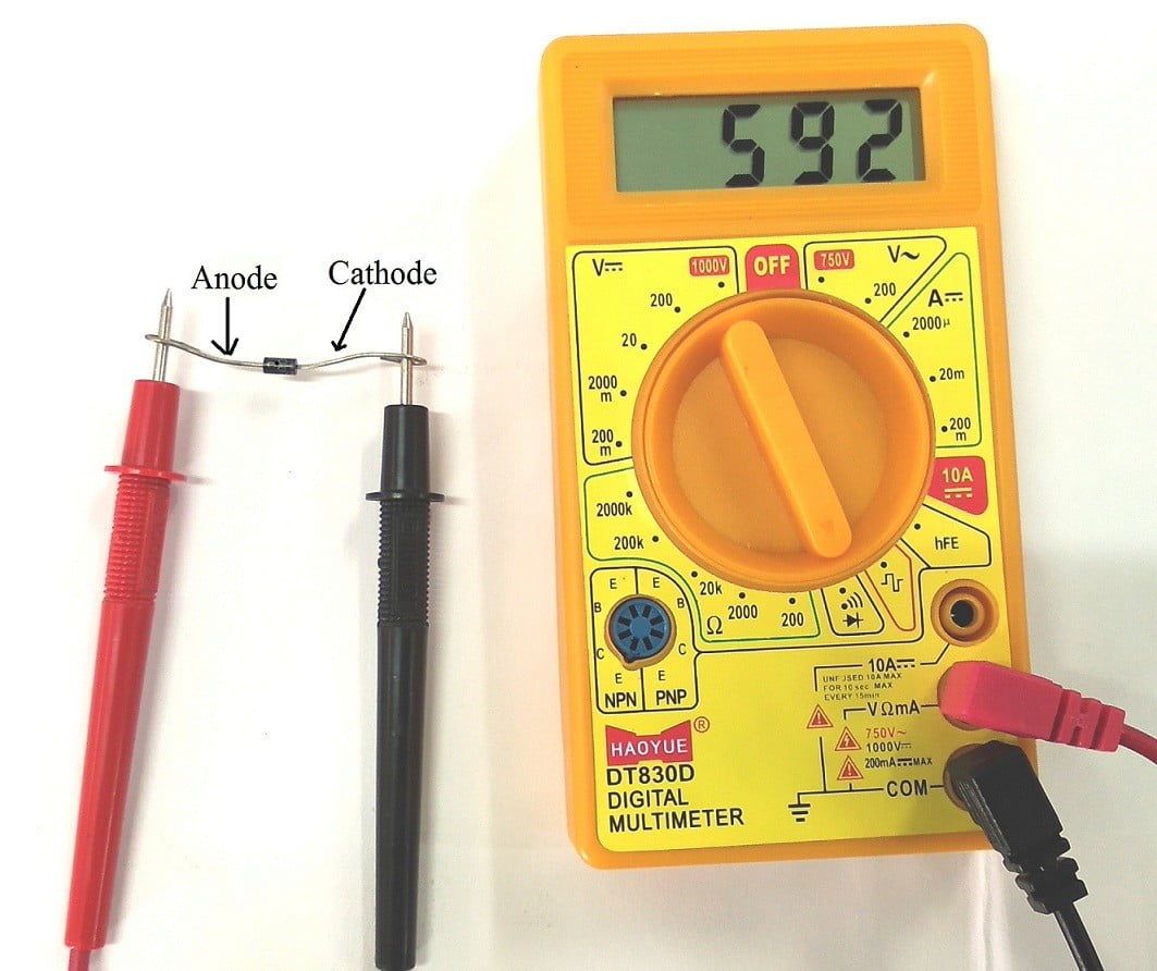 Diode testing with a multimeter Electronics Club Basic Electronics